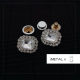 Metal four-joint buckle glass diamond panel square buckle with diamond female buckle buckle small fragrance style coat button hidden buckle