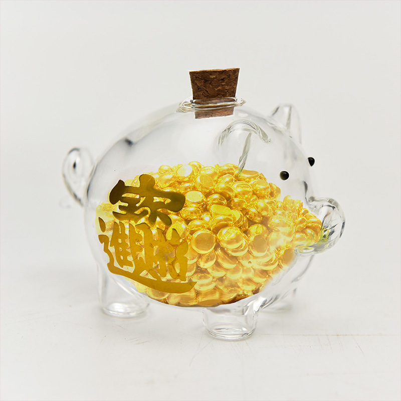 Vidrio de borosilicato suerte Jinbao frijoles de oro botella de cerdo frijoles de oro botella de almacenamiento que deseen botella fábrica al por mayor
