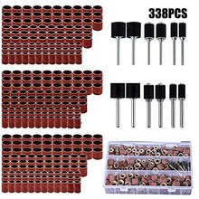 338PC砂圈套装电磨吊磨机配件组合打磨砂纸圈木头金属抛光打磨头