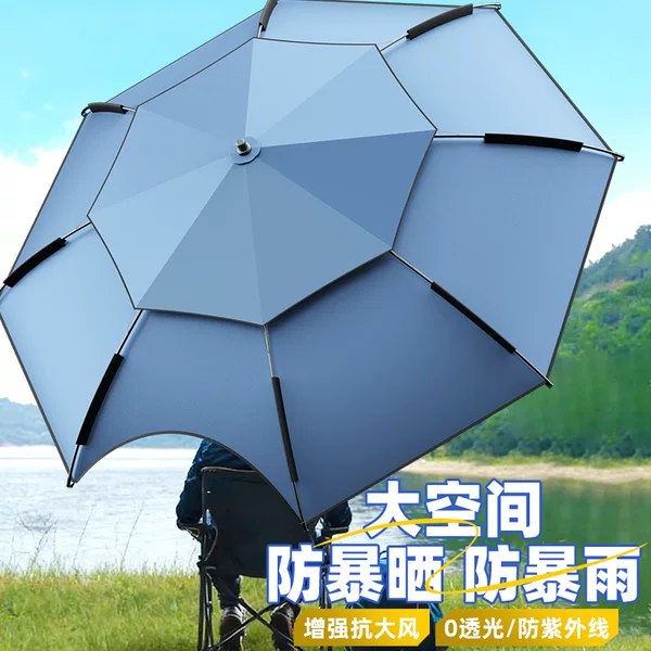 2026 New Model Fishing Umbrella for Outdoor Use, Fishing Sunshade Umbrella, Large Fishing Umbrella, Rainproof Umbrella, Black-Coated Fishing Cane Umbrella