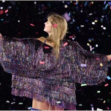 欧美新款音乐会演唱会舞台表演服装 PET染色大分切开衫表演服装