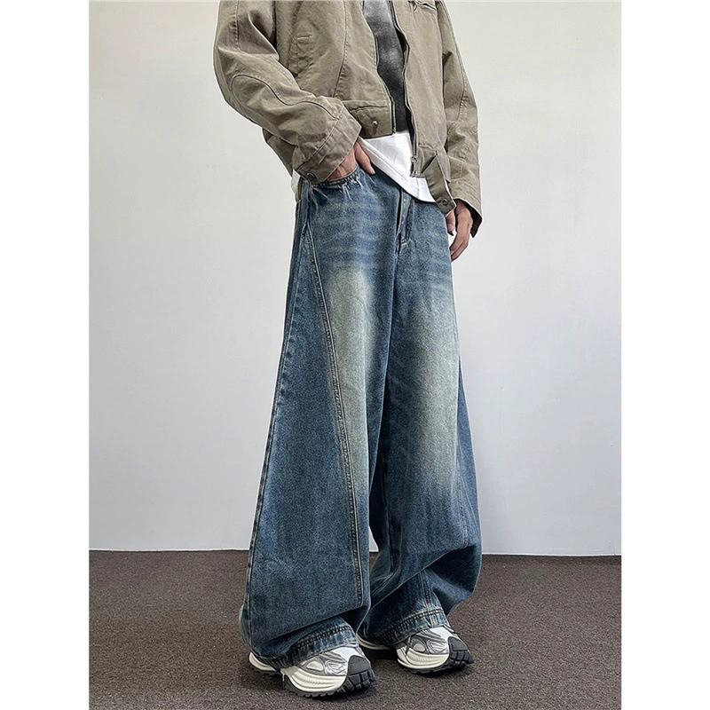 Джинсы, брюки для отдыха, американский стиль, oversize
