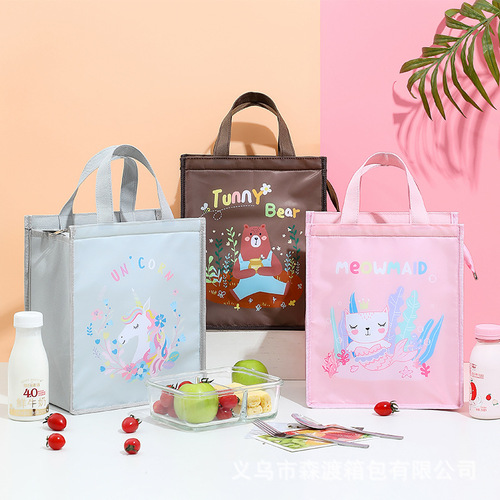 Going out lunch bag with rice meal bag thickened aluminum foil insulation bag large capacity picnic lunch bag fresh-keeping insulation ice bag