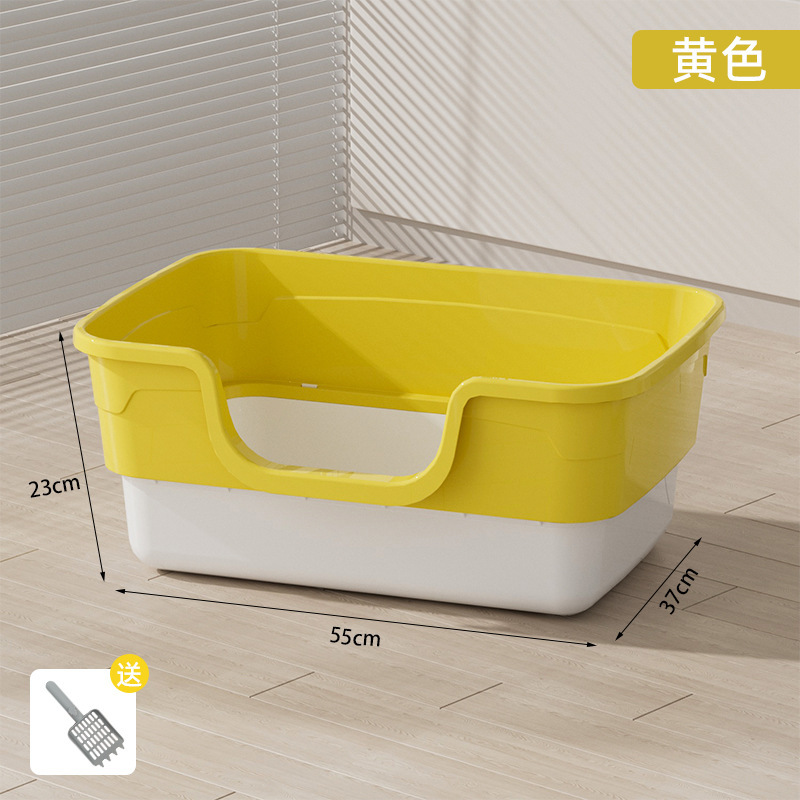 Inodoro para gatos anti-salpicaduras adición de gran tamaño abierto fabricantes de productos para mascotas venta directa al por mayor