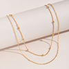 Fashionable accessory, chain for key bag , universal necklace, round beads, European style, simple and elegant design