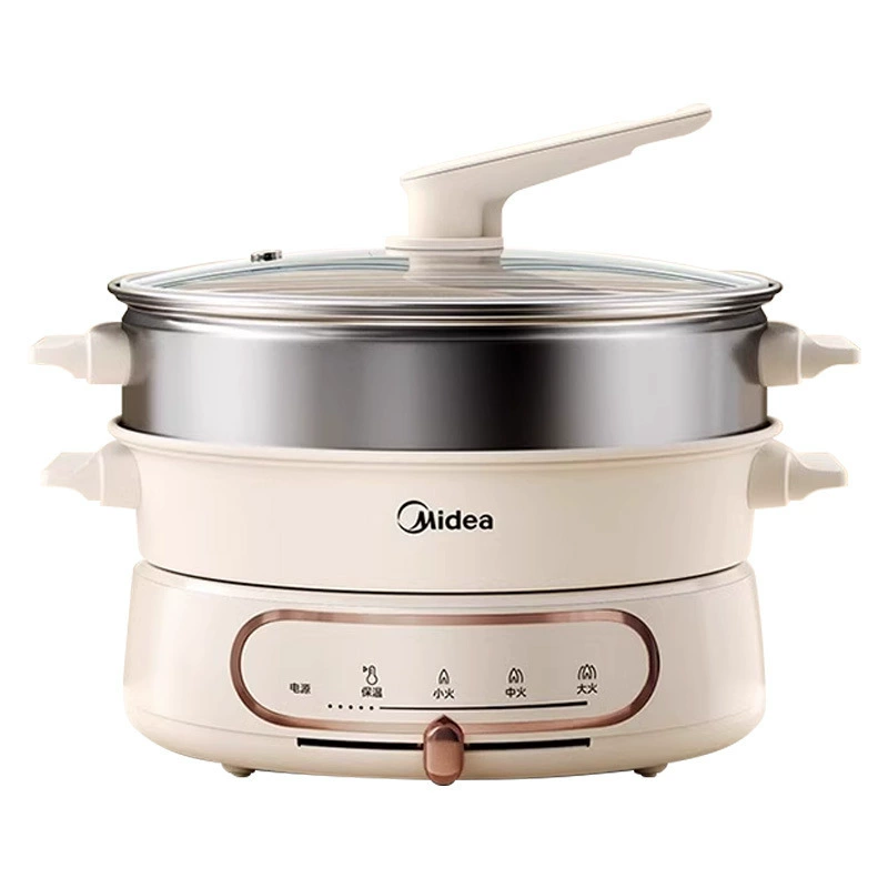 Электрический мульти‑кухонный набор (Midea MC‑HGE2803), 4,5 л, 1500 Вт, пароварка и жарочная плита