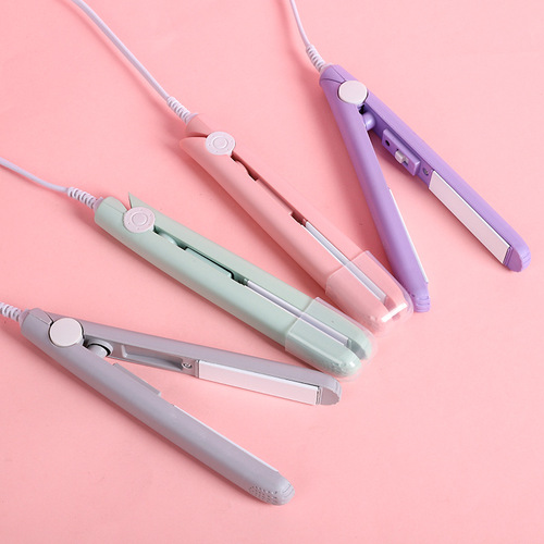 Mini small power splint ironing board bangs fluffy mini straightening board female small cartoon hair straightener board clip