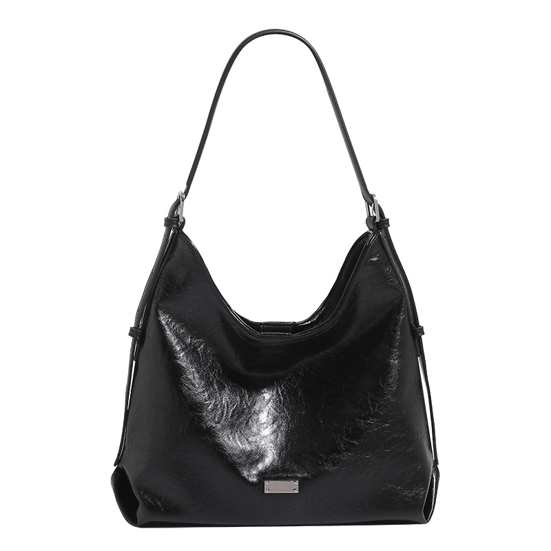 Luxury Tote Bag For Women 2025 Autumn/Winter New Pleated Commuter Underarm Bag Large Capacity Soft Leather Shoulder Hobo Bag - Thumbnail 5