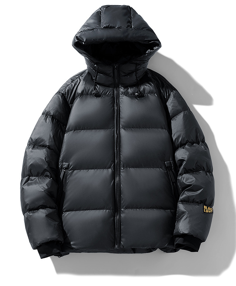 Dammekleeder schwaarz a gold wäiss Wantermäntel Kottengjacket Wanter neie Stil winddicht waarm déck kuerz Stil_voghion.com