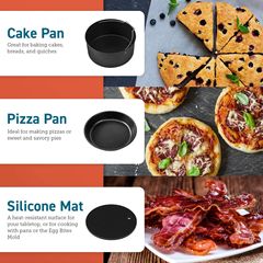Air Fryer Accessories Set 6/7/8-inch 6-Piece Cake Mold Baking Tools Pizza Plate Amazon Cross-border