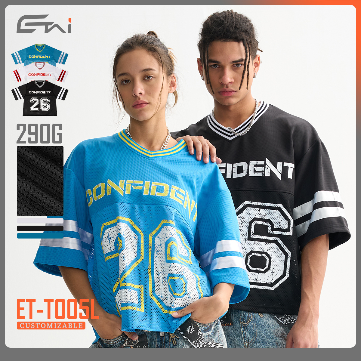 ETAI hombre corto ancho americano retro camiseta de malla camiseta de alta calidad patrón de moda personalizado hombre manga corta