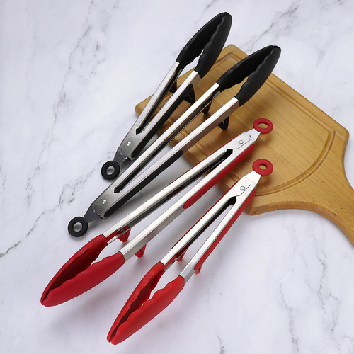 Silicone food clip with stand 9-inch 12-inch barbecue clip silicone food clip bread clip salad food clip