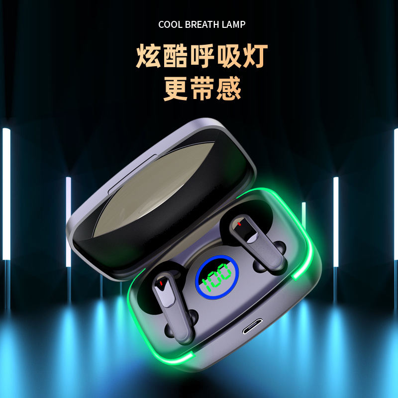 Transfronterizo nuevo M80 auricular Bluetooth inalámbrico pantalla de visualización digital inteligente de reducción de ruido fuente de alimentación móvil soporte de entrega de una sola pieza