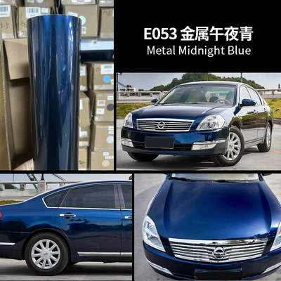 Auto Color Change Film metal original paint Macaron color - metallic-midnight-blue-calender-grade-2-year-warranty-15217mroll