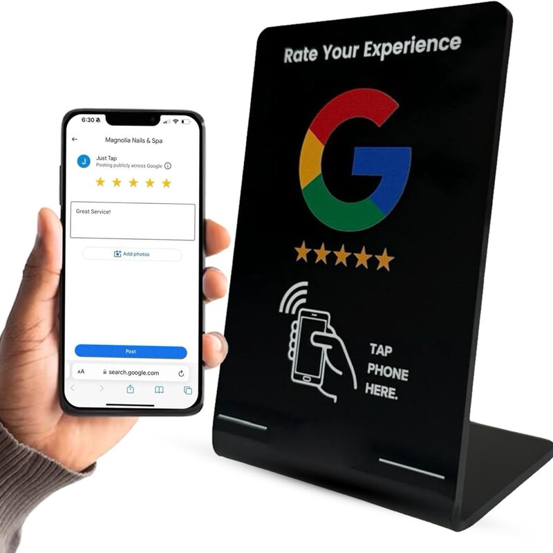 NFC Google review bracket, one-click instant feedback and scoring to improve customer engagement