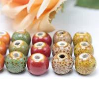Jingdezhen керамические цветочные глазурованные бусы 8mm мм бусы diy материал аксессуары круглые бусы детские бусы