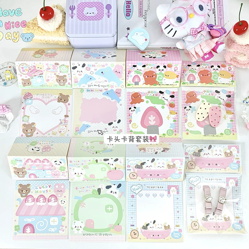 Мультяшная милая карточка с головой, задняя упаковка, нижняя карточка, корейская упаковочная карта, защитная карта для ювелирных изделий, подарочная упаковка для выпечки