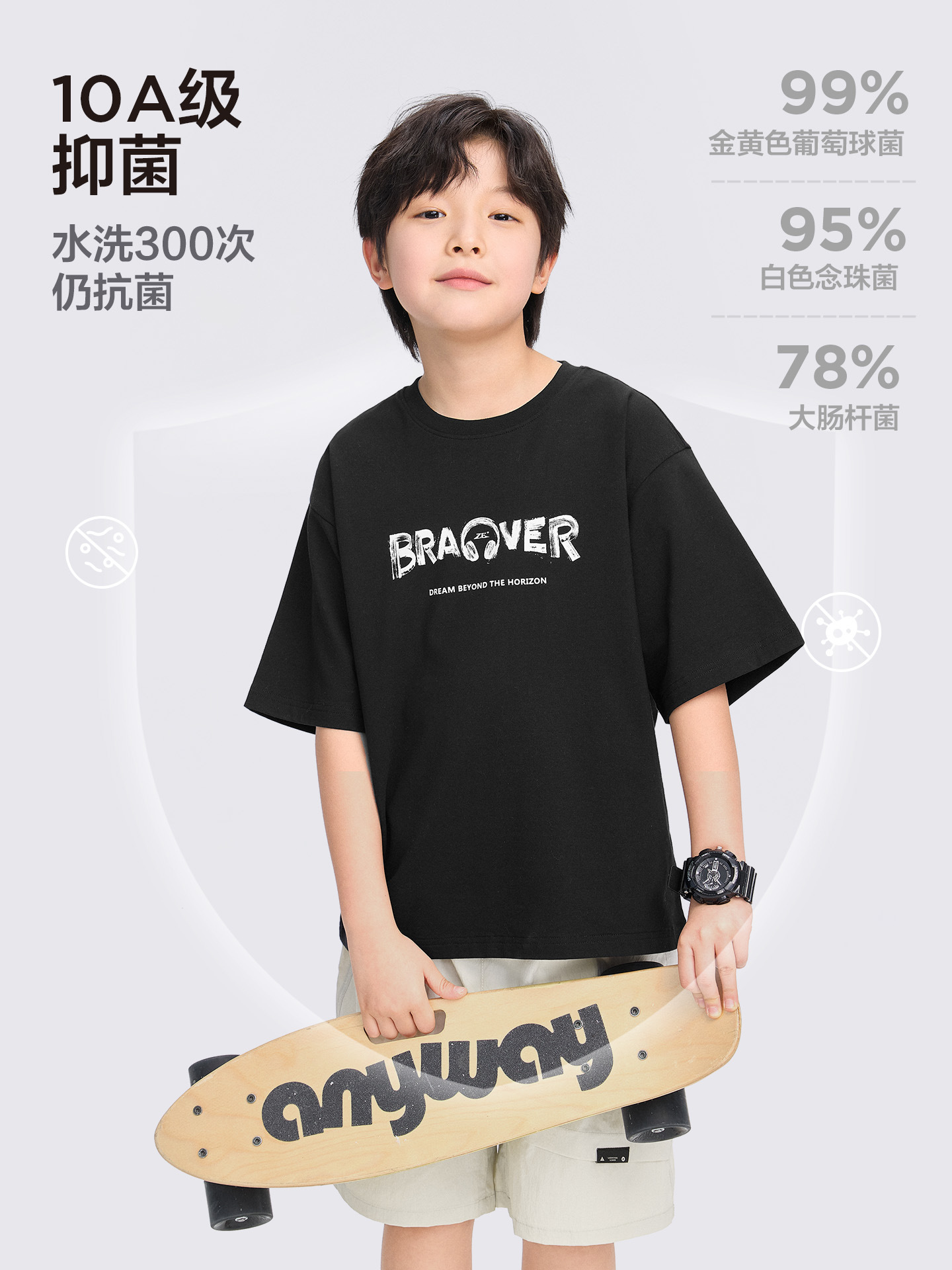Zuoxi Children's Clothing Boys' Short-Sleeved T-Shirt Kidsren's Quick-Drying Clothing Summer Wear 2026 New Style Big Kidsren and Teenagers Half-Sleeved Tops