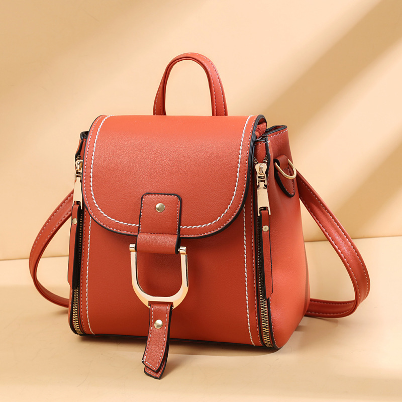 [Bolsa de mujer transfronteriza] de gran capacidad de color sólido 2023 nueva mochila casual simple mochila de hombro bolsa de mensajero