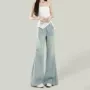 高腰春季新款拖地牛仔裤
