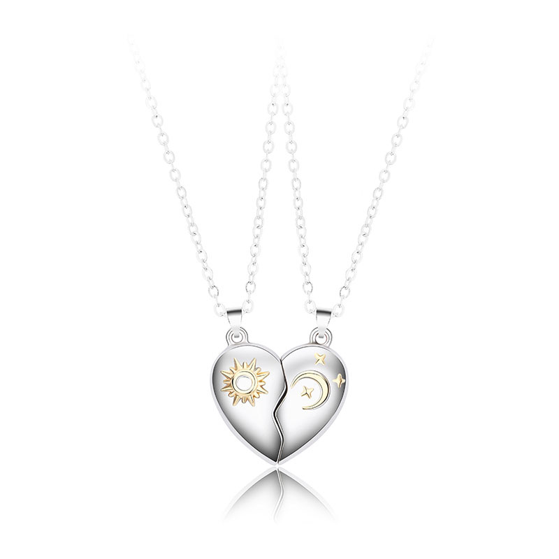 Sun, Star, Heart Shape Pattern Unisex Gender Simple Style Sun Star Heart Shape Alloy Cable Chain Pendant Necklaces Wholesale