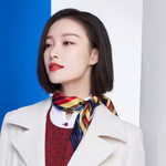 春明星同款倪妮职业中方巾仿真丝领巾批发60*60移动空姐小丝巾女