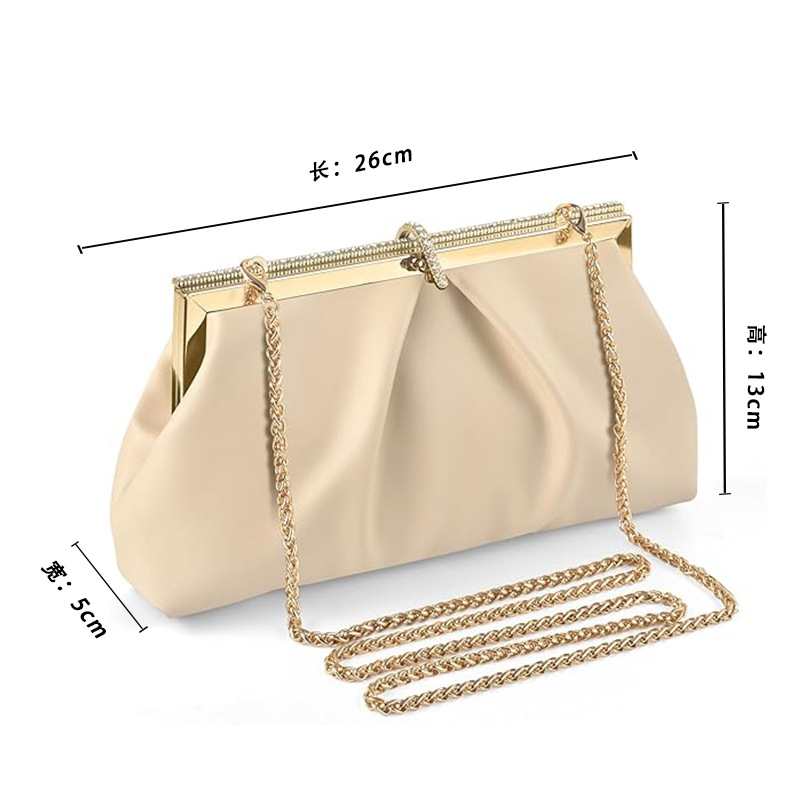 Cross-Border Chain Clutch Bag For Women, Evening Party Purse For Qipao And Gowns, Princess Style Handbag - Thumbnail 2