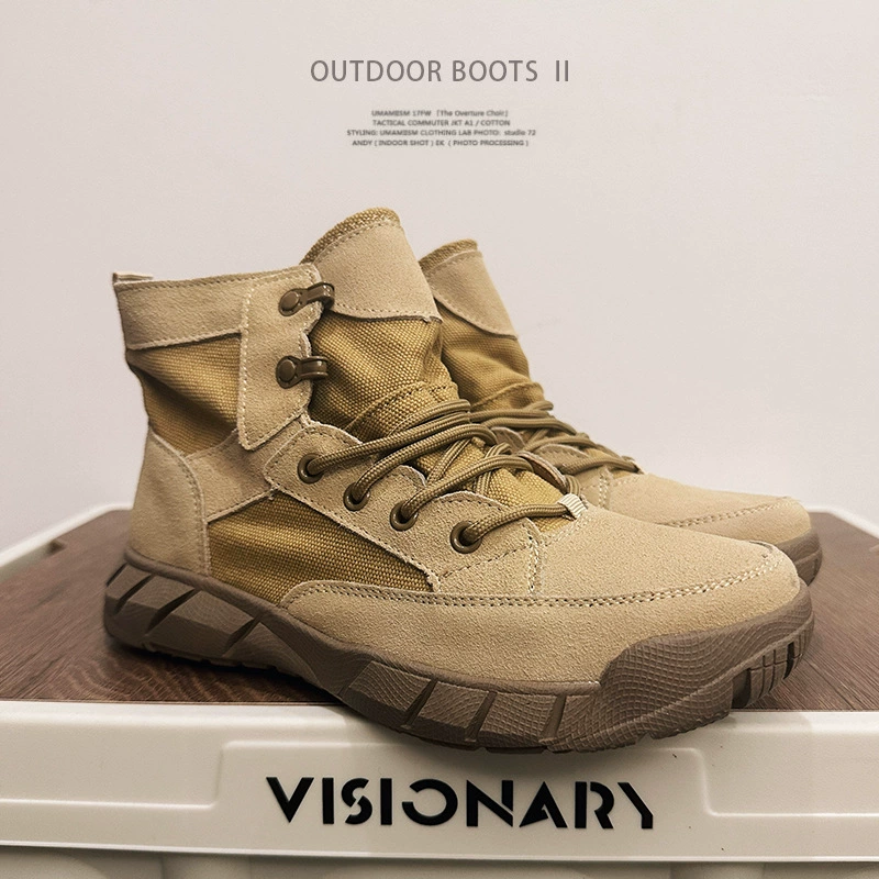Ботинки martin на мягкой подошве в кемпинге для мужчин и женщин, походная обувь с высоким берцем, уличные дышащие рабочие ботинки, осенняя походная обувь для пустыни