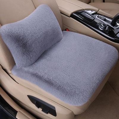 Cross-Border Exclusive Supply of Ready-Made Thickened Seat cushion, seat cover - light-gray-front-single-seat-1-lumbar-pillow-thick-plush
