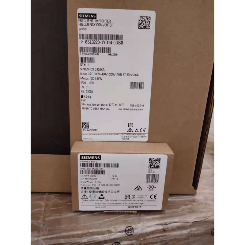 6SL3220-1YD14-0UB0西门子G120XA变频器1.5kW 6SL3220-1YD14-OUBO