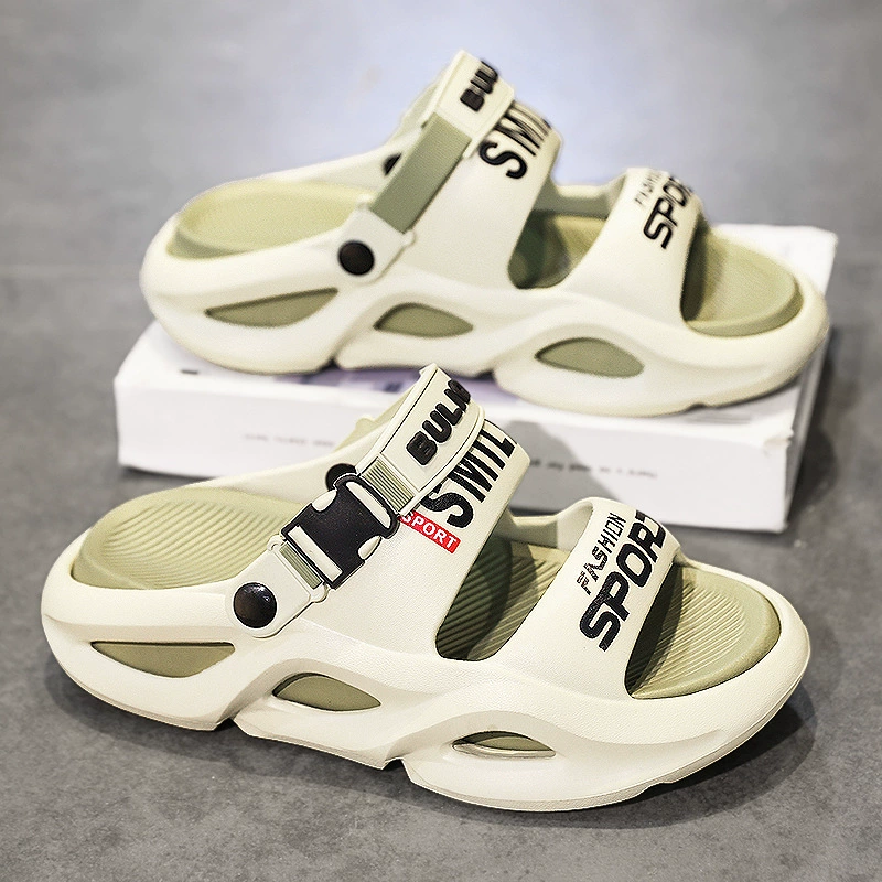 Мужская летняя верхняя одежда, нескользящие и неприятные запахи, уличные пляжные сандалии большого размера для занятий спортом на работе