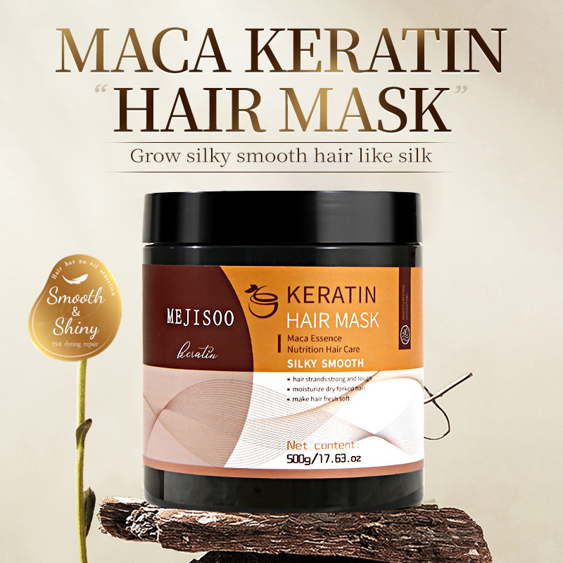 跨境外贸玛卡角蛋白发膜护发倒膜Maca Keratin Smooth Hair Mask|undefined