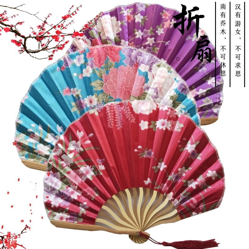 Ventilador plegable portátil de estilo antiguo, ventilador plegable de mujer, ventilador de conchas de dragón, ventilador de cuchillo de estilo chino