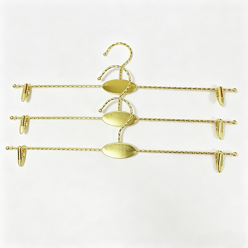 Metal Underwear Rack for Clothing Stores, Non-Slip Iron Art Gold Underwear Clips, Bra Clips, Custom Logo Wholesale for Lingerie Stores