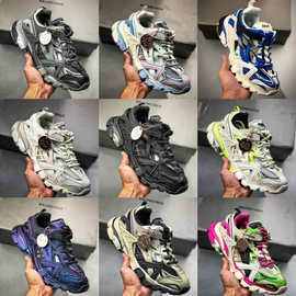 莆田高端纯原巴黎四代Track 2.0厚底增高男女低帮运动老爹鞋