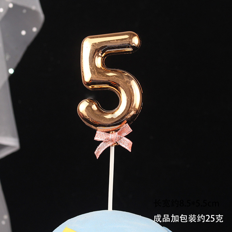 Decoración digital para pasteles 0-9, 3D oro/rosa, inserto para cumpleaños – Mayorista de Yiwu image 42