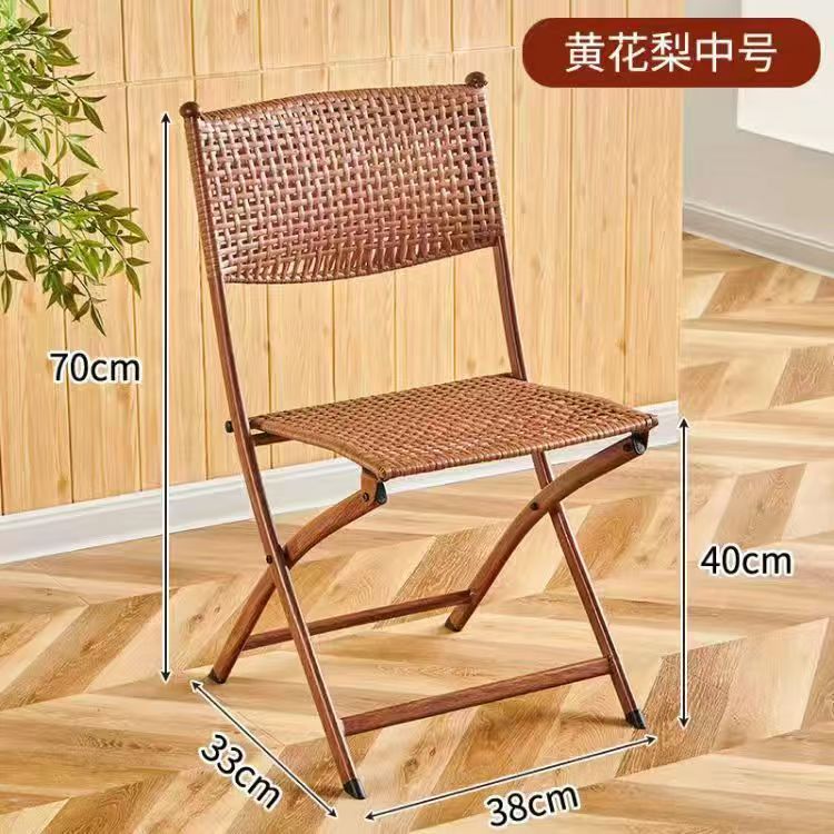 silla plegable de caña hecha a mano simple camping barbacoa al aire libre balcón sala de estar comodidad selección de mesa silla caña silla