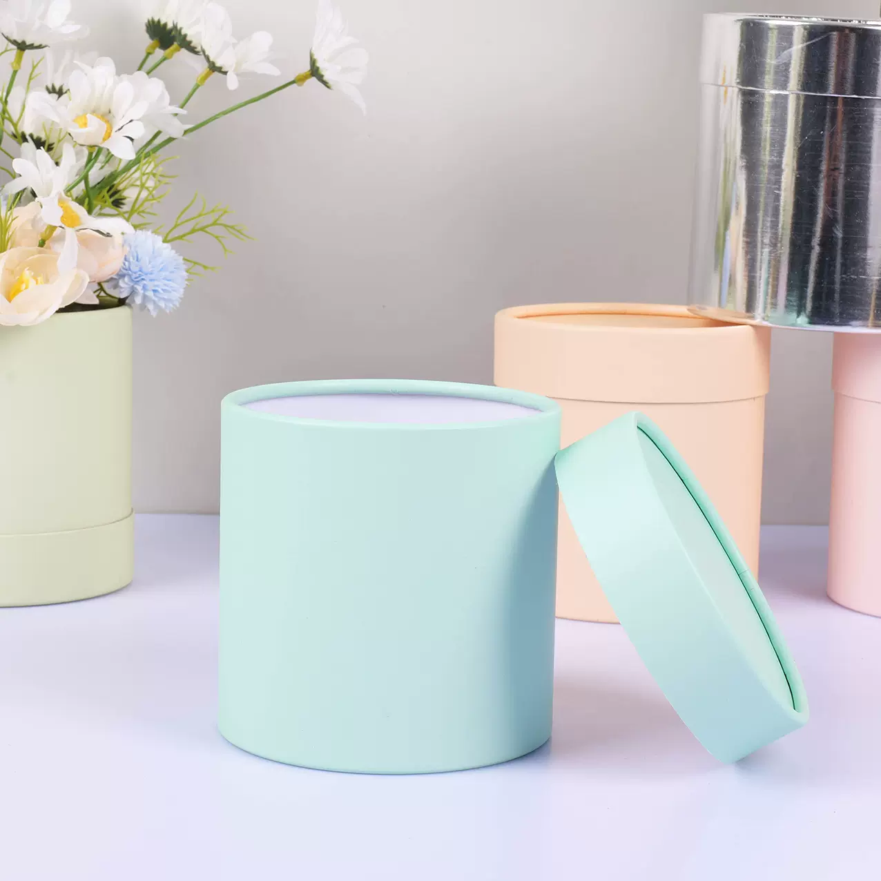 补差价专拍  鲜花桶抱抱桶各类纸罐纸筒定制印刷