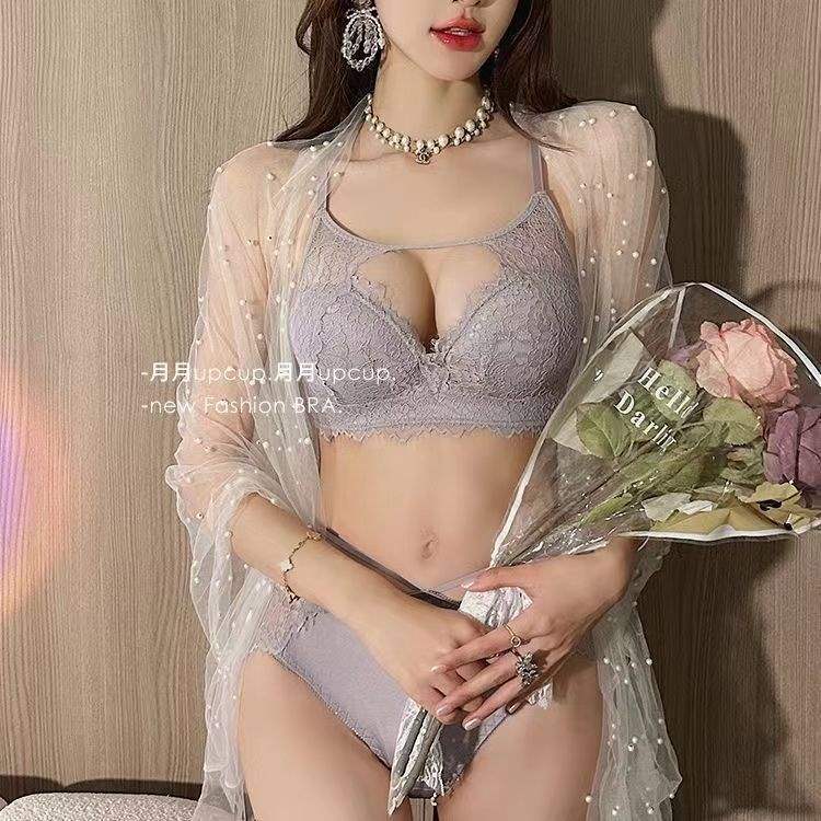胸が小さい女性向けのフレンチセクシーレース下着、プッシュアップ、たるみ防止、シームレス、ノンワイヤー、副乳縮小、ホットラブ下着セット|undefined