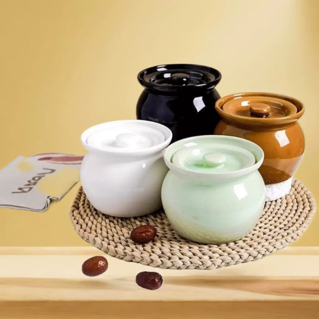 厂家直销陶瓷隔水炖瓦罐家用带盖汤盅炖罐煲汤罐电商一件代发