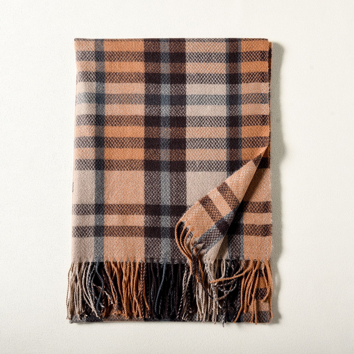 Nuevo bufandas a cuadros para mujeres de invierno de alta calidad espesa y cálida bufandas de cachemir de estilo coreano para mujeres