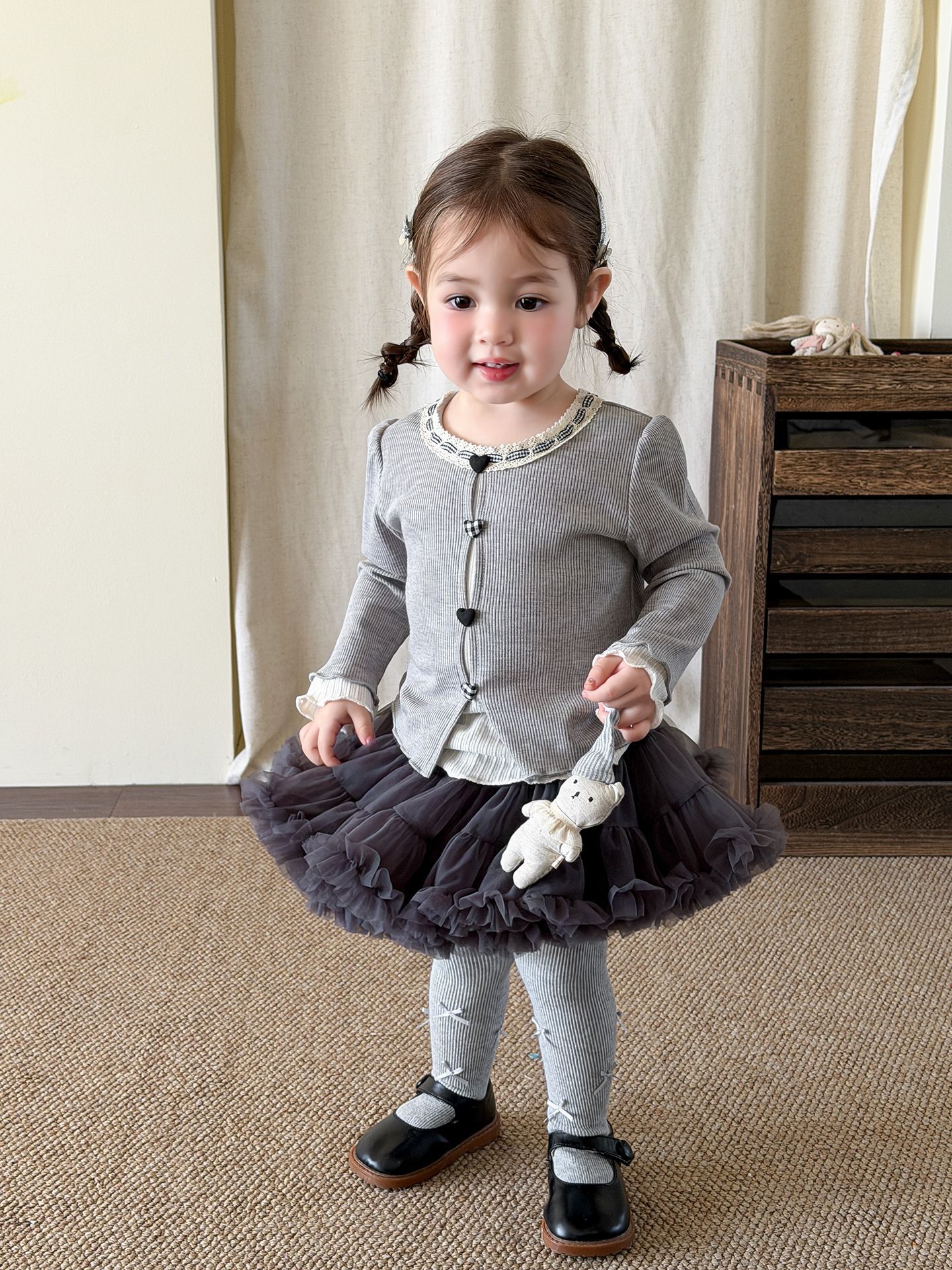 Sugar Pear ropa infantil falda de primavera 2026 nuevo estilo extranjero niño Tutu falda bebé niñas falda princesa
