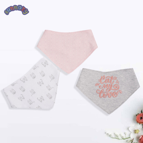 Factory wholesale foreign trade European and American INS newborn baby double-layer triangle water towel pure cotton A class bib baby apron 