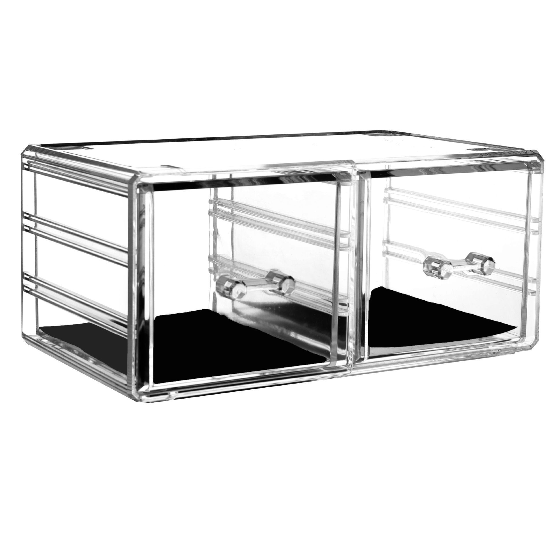 Caja de almacenamiento de cosméticos tipo cajón lujoso acrílico gabinete de almacenamiento de productos de cuidado de la piel con cubierta de gran capacidad estante de escritorio