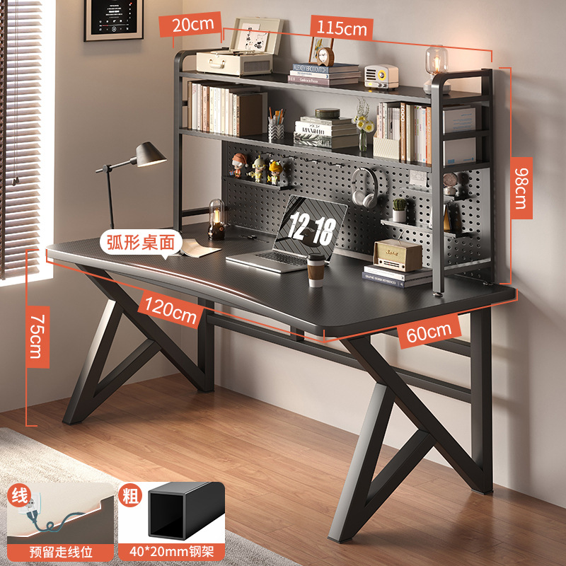 mesa de computadora del dormitorio mesa de deportes electrónicos mesa de estudio para adultos mesa de estudio simple mesa de trabajo con estante de agujeros