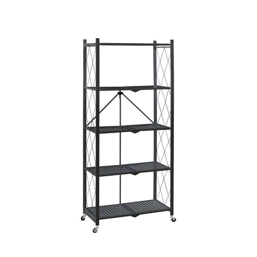 Bedroom folding kitchen storage rack household multi-layer oven retractable microwave storage rack storage rack shelf