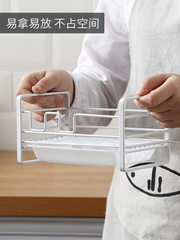 Wholesale 444Z Sink Drain Rack Kitchen Storage Over Sink Countertop Dishwasher Dish Rack and Sponge Hook