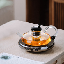 发财鼠煮茶壶电陶炉套装 耐高温高硼硅透明玻璃家用煮茶壶套装