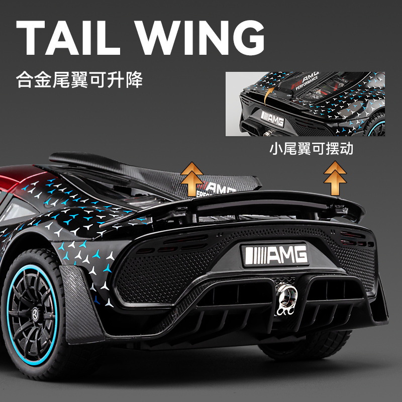 Coche a modelo de coche 1 a 24 Big Ben AMG ONE accesorios de modelo de coche deportivo de aleación