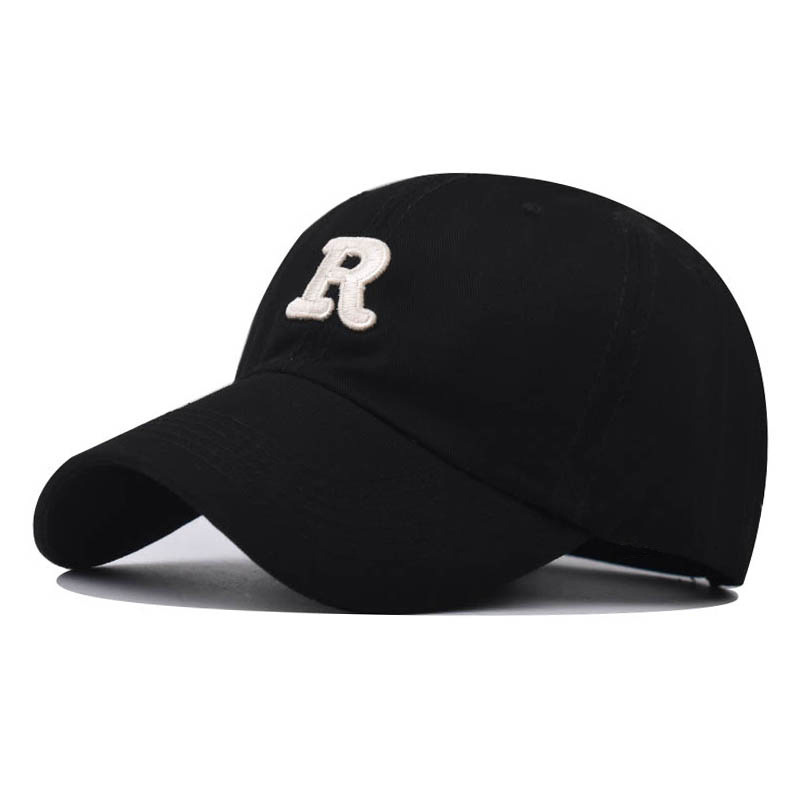 Nueva letra R extra grande gorra de profundización bordada de algodón gorra de béisbol para hombres y mujeres gorra de pico al aire libre
